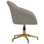 vidaXL Chaises pivotantes à manger lot de 6 gris clair velours