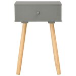 vidaXL Table de chevet 2 Pièces Gris Pin massif
