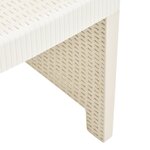 vidaXL Salon de jardin 3 Pièces Plastique Blanc