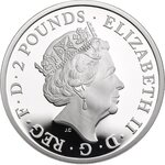 Pièce de monnaie 2 Pounds Royaume-Uni 2021 1 once argent BE – Les Bêtes de la reine
