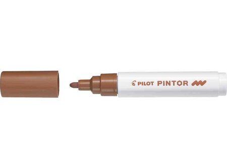 Marqueur à pigment pintor pointe moyenne 1 4mm marron pilot