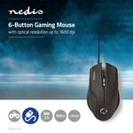 Souris Gamer | A câble | Eclairé | 2 400 ppp | 6 boutons