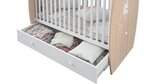 Lit NEVA 120 x 60 avec tiroir AMIS ZEN BLANC-NATUREL
