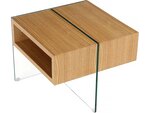 Table basse "Venezia" - 60 x 60 x 50 cm -  Finition chêne
