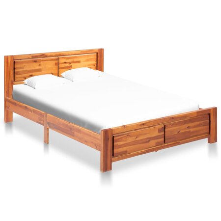 vidaXL Cadre de lit Bois d'acacia massif 140 x 200 cm