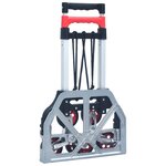 vidaXL Chariot d'escalier pliable 70 kg Aluminium Argenté