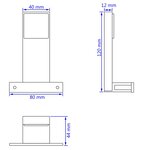 vidaXL Spots vers le bas pour miroir 2 Pièces 2 W Blanc chaud