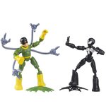 Marvel spider-man  pack de 2 figurines spider-man et octopus bend & flex - 15 cm