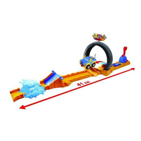 Rev & roll  circuit voiture loop track  piste modulable avec looping incluant 1 véhicule mini action rumble  piste de 41 cm inspi