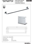 Porte-serviettes aimanté RAWELL pour radiateur 55x5,4x6,3 cm