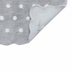 Tapis coton lavable Mini Biscuit Vintage gris - 70 x 100 cm