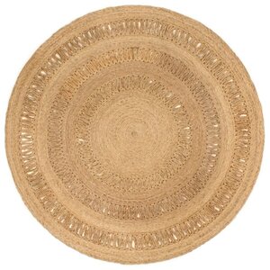 vidaXL Tapis Jute tressé à la main 180 cm Rond