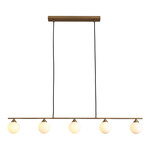 Lustre pendant en laiton avec cordon en tissu de 150 cm
