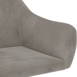 vidaXL Chaises à dîner pivotantes 4 Pièces Gris clair Velours