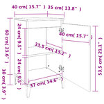 vidaXL Tables de chevet 2Pièces blanc brillant 40x35x70cm bois ingénierie
