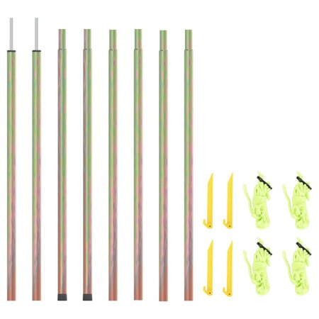 vidaXL Mâts de parasol 2 Pièces 250 cm Acier galvanisé