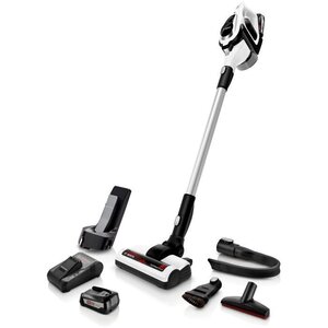Bosch bbs812pck aspirateur balai multifonction - capacité du bac : 0.4 l - 2 pack de batterie (40min) - 76db - blanc