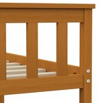 vidaXL Cadre de lit Marron miel Bois de pin massif 100 x 200 cm