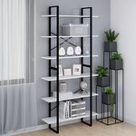 vidaXL Armoire haute Blanc 100x30x210 cm Aggloméré
