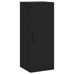 vidaXL Buffet haut Noir 34 5x34x180 cm Bois d'ingénierie