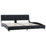 vidaXL Cadre de lit Noir Similicuir 180 x 200 cm