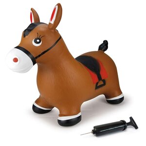 Jamara cheval jouet rebondissant avec pompe marron