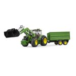 BRUDER - Tracteur JOHN DEERE 7930 avec fourche et remorque double niveau