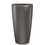 LECHUZA Jardinière Rondo 32 ALL-IN-ONE Charbon métallique 15783