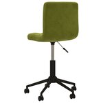 vidaXL Chaises pivotantes à manger lot de 4 vert clair velours