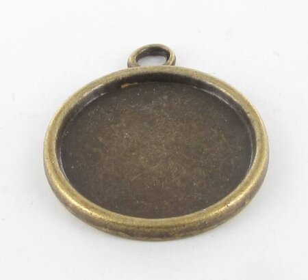 Médaillon en métal rond Grand modèle Bronze