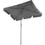 Tectake Parasol VANESSA 200 x 125 cm - gris