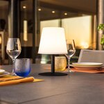 Lampe de table sans fil led standy mini noir acier h25cm
