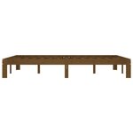 vidaXL Cadre de lit Marron miel Bois de pin massif 140x200 cm