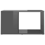 vidaXL Meuble TV Gris brillant 60x24x32 cm Aggloméré