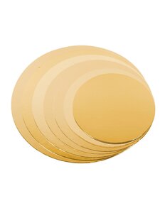 (lot   100 ronds) rond pâtissier or épais diamètre 20cm