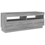 vidaXL Ensemble de meubles TV avec lumières LED 2 Pièces Sonoma gris