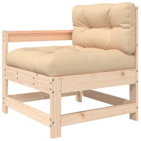 vidaXL Chaise de jardin avec coussins bois de pin massif