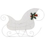vidaXL Décoration de Noël Renne et traîneau 140 LED extérieur blanc