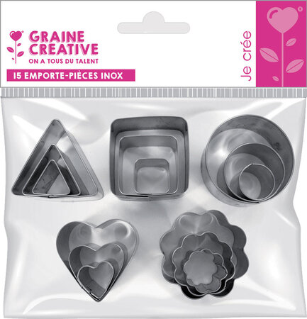 emporte-pièces métal Assortiment 15 pièces