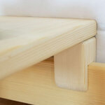 Table de chevet à fixer sur le lit - Gris - 43 x 32 x 41 cm