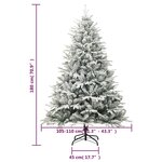 vidaXL Sapin de Noël artificiel LED et flocons de neige 180 cm PVC PE