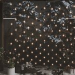 vidaXL Filet lumineux blanc chaud de Noël 3x2 m 204 LED Int/extérieur