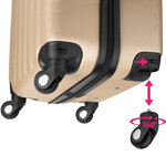 Tectake set de 4 valises pucci - champagne