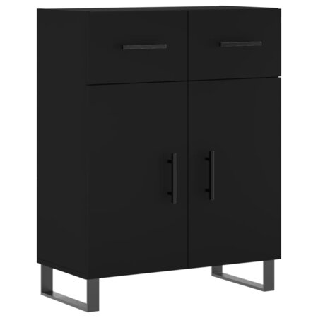 vidaXL Buffet noir 69 5x34x90 cm bois d'ingénierie