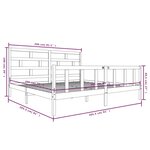 vidaXL Cadre de lit Marron miel Bois de pin massif 200x200 cm