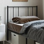 vidaXL Tête de lit métal noir 107 cm