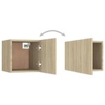 vidaXL Table de chevet Chêne sonoma 30 5x30x30 cm Aggloméré