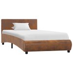 vidaXL Cadre de lit Marron Similicuir 100 x 200 cm