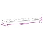 vidaXL Coussins de banc de jardin lot de 2 carreaux noir 200x50x7 cm