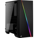 AEROCOOL Boîtier PC Cylon Mini - Avec Fenetre pleine - RGB - Format Micro ATX - Mini Tour - Noir